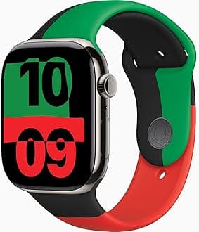 Apple Watch Series 10 [GPS + Cellular, 42mm] - Natural Titanium Case with Black Unity Sport Band, M/L (Renewed)