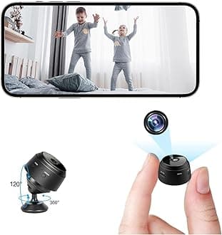 ZMDCAM Hidden Camera for Home Use, Mini Security Wireless WiFi Camera, HD 1080P Indoor/Outdoor Night Vision Nanny Cam for Baby, Pets, Compatible with Smartphone, Tablets(Video Only)