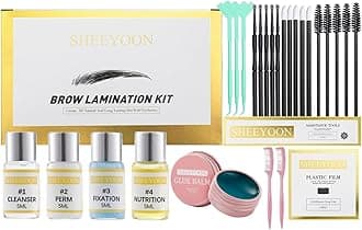 SHEEYOON Brow Lamination Kit, Professional Eyebrow Lamination Kit with Keratin, Brow Lift Kit Eyebrow Shaping for 3D Natural Fuller Thicker Wild Eyebrows, Long Lasting Results for 6 Weeks