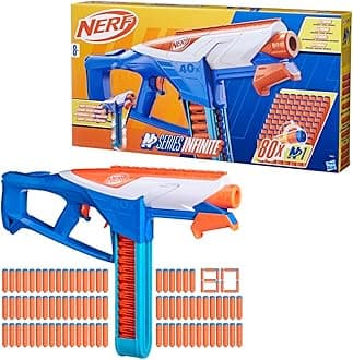 Nerf N Series Infinite Blaster Toy for 8+ Year Old Kids, Dart Launcher with 80 Official N1 Foam Darts