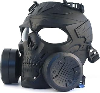 Full Face Airsoft Gas Mask Tactical Skull Dummy Toxic Game Mask for BB Gun CS Paintball Cosplay Costume Halloween Masquerade