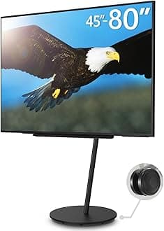 WALL Seven Stand A2 Grand Type | Minimalist Rolling TV Stand for 45–80 Inch | Satin Black | Portable, Space Saving, Height Adjustable | for Living Room and Bedroom | Japan-Engineered Design