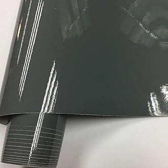 Vinyl Car Wrap Sheet Roll Film Sticker Decal Waterproof Car Styling Wrap Auto Vehicle Accessories (12" x 100 Inches, Dark Grey GlossyWrap)
