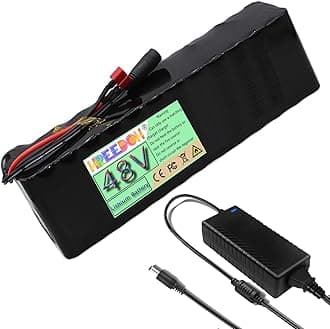 48 Volt Lithium Battery Pack 48V Li-ion Battery 48V Replacement Battery 4000mAh 6000mAh 7500mAh 9600mAh with Charger for 0-500W Motor,48v7500mah