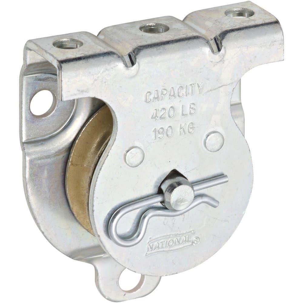N233-247 3219BC Wall/Ceiling Mount Single Pulleys in Zinc, 1-1/2 in.