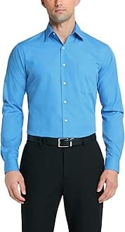 Van Heusen Men's Dress Shirt Fitted Poplin Solid