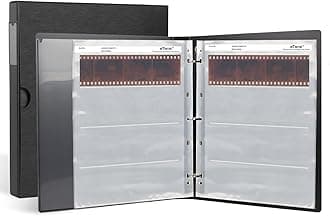 Archival Storage Sheets 120 Negative Page Preservers Sleeves with Film Album Ring Binder(50x120)