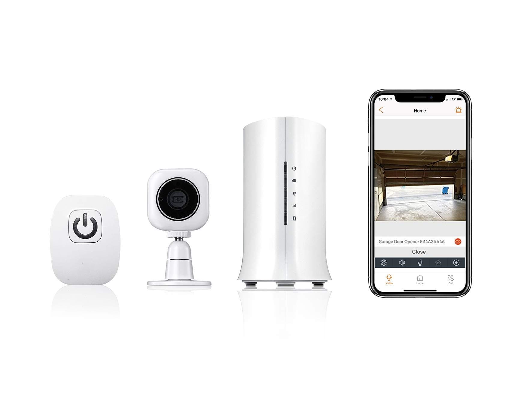 Home8Video-Verified Garage Door Control Relay System - Remotely Open/Close Your Garage Door from Your Smartphone with Free Basic Service, Featuring Amazon Alexa Integration