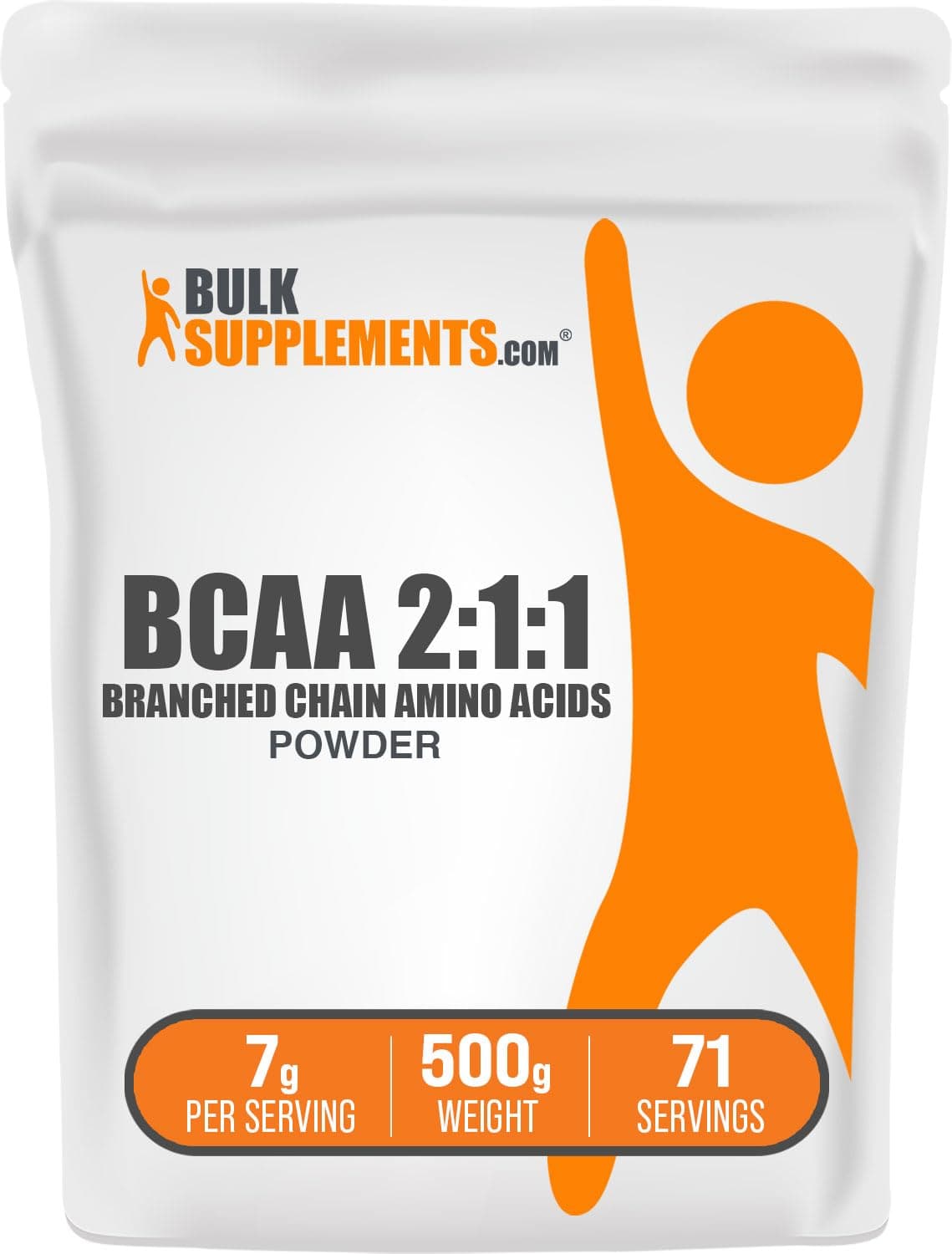 com BCAA Powder | Branched Chain Amino Acids, 2:1:1 Ratio - Unflavoured & Gluten Free, 6000mg per Serving, 500g