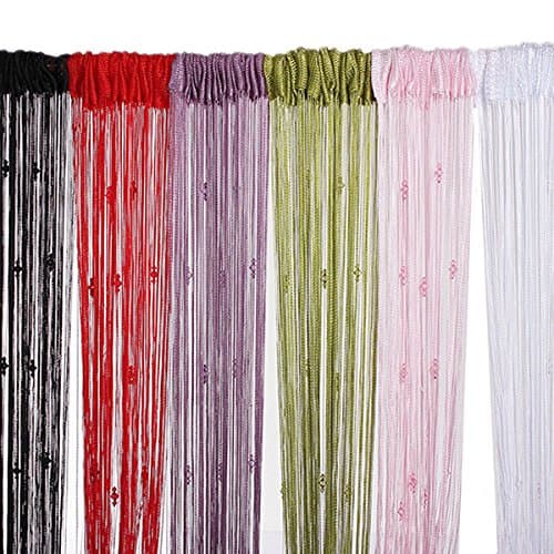 GGOO29 Tassel String Curtain Fly Screen Divider Room 3 Beads Decoration (Random: Color)