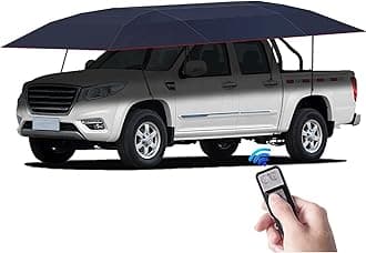 DUEYUNCar Tent Fully Automatic Movable Carport Folded Portable Protection Car Umbrella Sunproof Car Canopy Cover With Remote Control, Universal For Car Truck SUV Pickup(Size:4.2x2.3m)