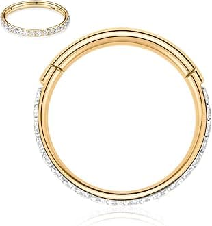 FUNLMO 20G 18G 16G 12G Nose Ring Hoop Conch Rook Daith Helix Tragus Piercing Jewelry 316L Surgical Steel Cartilage Earring Conch Hoop Earring Septum Jewelry Belly Lip Ring 5mm to 14mm