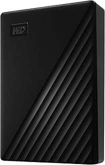 WD 6TB My Passport portable external storage, external hard drive, USB 3.0, portable HDD with software for device management, backup and password protection, works with PC, Xbox &Playstation, Black
