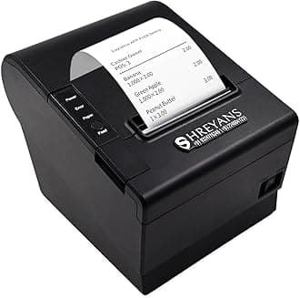 SHREYANS80mm Thermal Receipt Printer with Auto Cutter,Compatible with ESC/POS/Star Print Commands (USB+Bluetooth+Wifi)