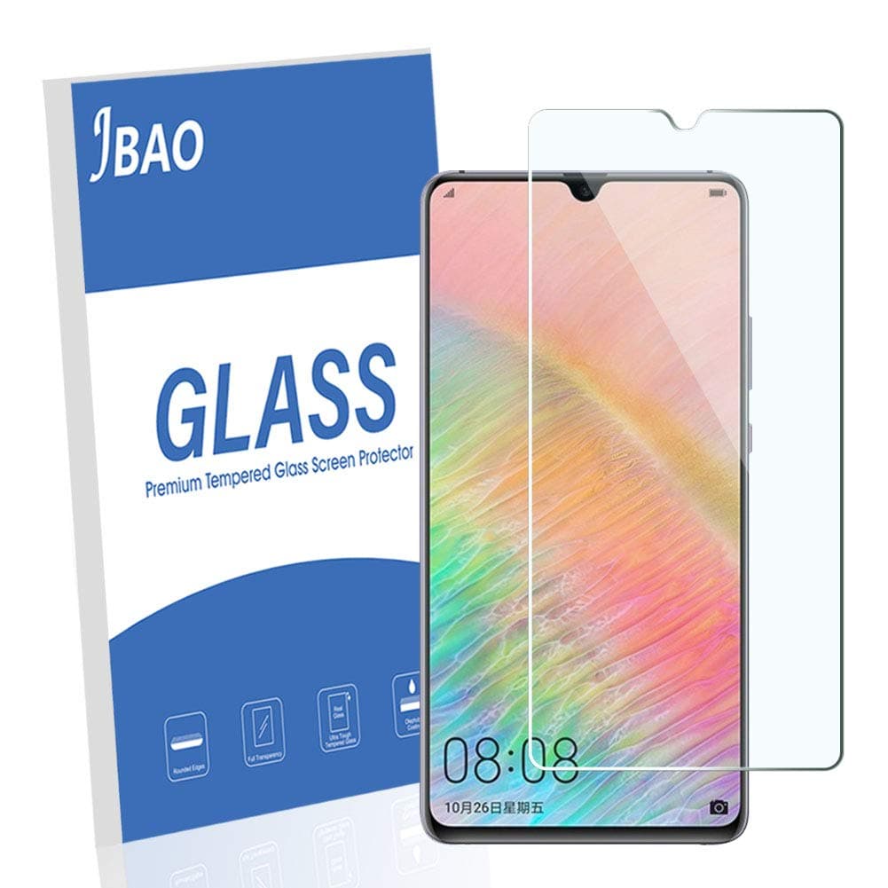 [2-Pack] Jbao Direct Compatible with Huawei Mate 20 X Screen Protector, [Scratch Resistant][Anti-Fingerprint][Bubble Free][2.5D Arc Edge][Ultra Clear] 9H Hardness Tempered Glass for Huawei Mate 20 X