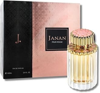 J. Janan Pour Femme EDP - 100ML (3.4Oz) | Pepper, Rose, Jasmine, Blackcurrant, Patchouli & Sandalwood.