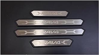 Car Door Sill Protector Strips for Toyota RAV4 2010-2024, Sticker Trim Non Slip Anti Scratch Stainless Steel Material, 4 Pcs