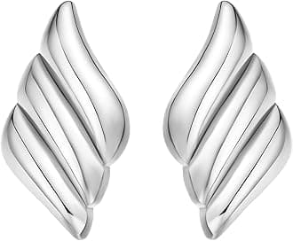 Geometric Rectangle Gold Stud Earrings Irregular Hammered Chunky Statement Square Earrings for Women Trendy