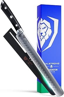 Dalstrong Slicing Carving Knife - 10 inch - Granton Edge - Gladiator Series Elite - Forged High-Carbon German Steel Kitchen Knife Gift- G10 Handle - w/Sheath - NSF Certified