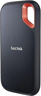 Sandisk Extreme Portable 2TB, 1050MB/s R, 1000MB/s W, 3mtr Drop Protection, IP65 Water/dust Resistance, HW Encryption, PC,MAC & TypeC Smartphone Compatible, 5Y Warranty, External SSD, Black Color