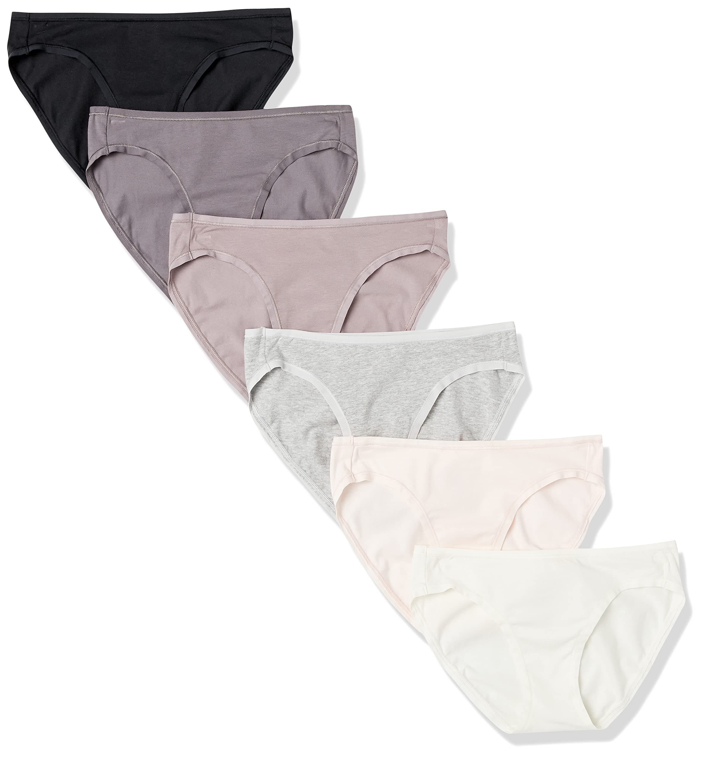 Amazon EssentialsWomen's Cotton Bikini Brief Underwear (Available in Plus Size), Multipacks