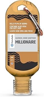 – Palm Safe Millionaire Alcohol Hand Sanitiser 60 ml Clip Bottles