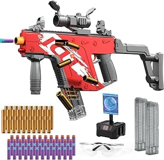 Electric Soft Bullet Toys Gun for Boys, Shell Ejecting Design, 2 Modes Toy Foam Blaster with 100 Soft Foam Bullets, 2 Magazines, Education Toy Model Birthday Gifts for Kids