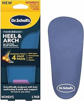 Dr. Scholl's Heel & Arch All-Day Pain Relief Orthotic Insoles, ¾ Length Shoe Inserts, Women Size 6-10, 1 Pair