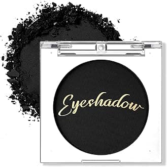 Single Black Matte Eyeshadow Palette, Fine Smooth Powder, Matte Shade Eyelid Color Eye Makeup, High Pigment, Waterproof, Ultra-Blendable, Long-Lasting