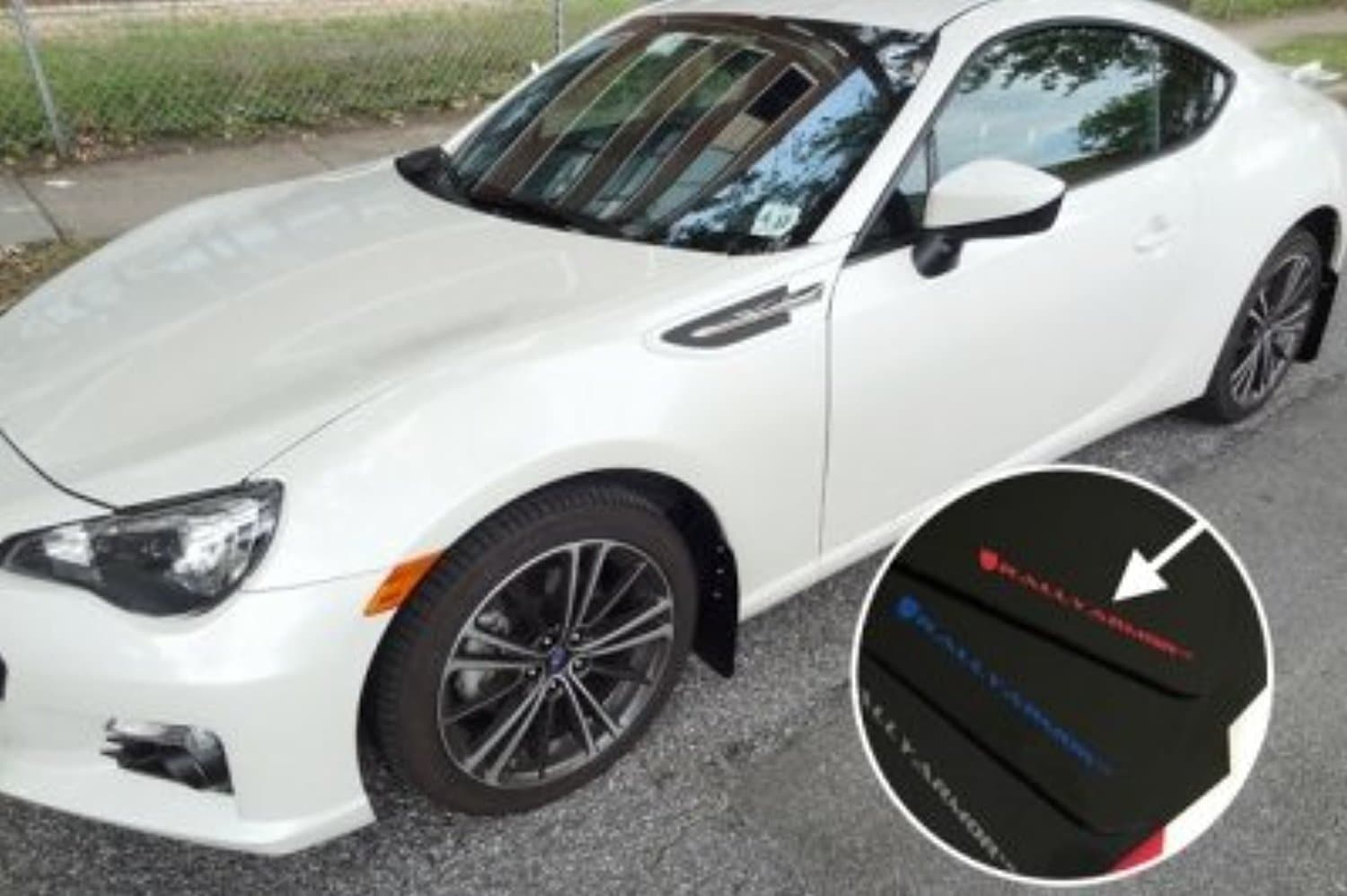 Rally Armor MF23-UR-BLK/RD Black, Red Mud Flap with Logo (13+ Subaru BRZ / 13+ Scion FR-S UR), 1 Pack