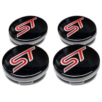 Reluen Luck16888 4PCS 54MM ST Racing Black RED Center Wheel HUB CAPS Emblem Cover CP9C-1A096-AA