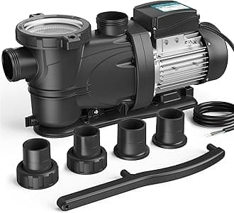 VIDAPOOL In/Above Ground Pool Pump, Self Primming High Flow (with Timer, 2HP, 8120 GPH, 220V)