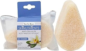 Spongeables Anti Cellulite Body Wash in a 20+ Wash Sponge, Vanilla Bean, 1 Count