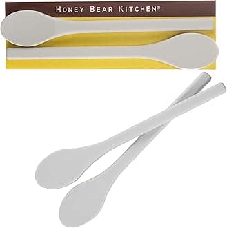 Honey Bear Kitchen Silicone Stirring Spoon (Set of 2, Grey Polar Bear) for Coffee & Tea