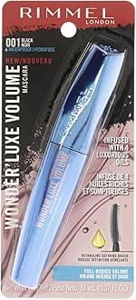 RimmelWonder'Luxe Volume Mascara, Long-Wearing, Volumizing, Smudge-Proof, 002, Waterproof Black, 0.08oz