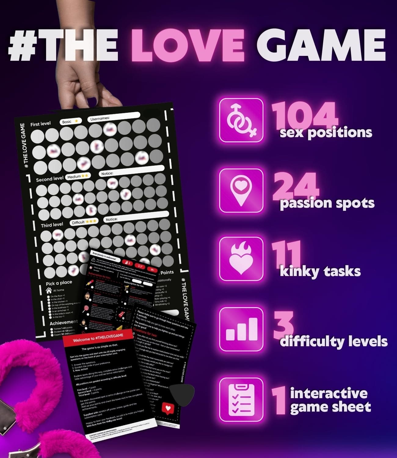 Romantic Couples Game with 169 Love Tasks - Positions & Conversations & Date Night Ideas