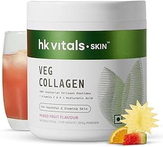 Veg Collagen Supplement Powder (Mixed Fruit, 200g) | Collagen Peptides with Vitamin C, E | For Healthy Skin, Hair & Nails
