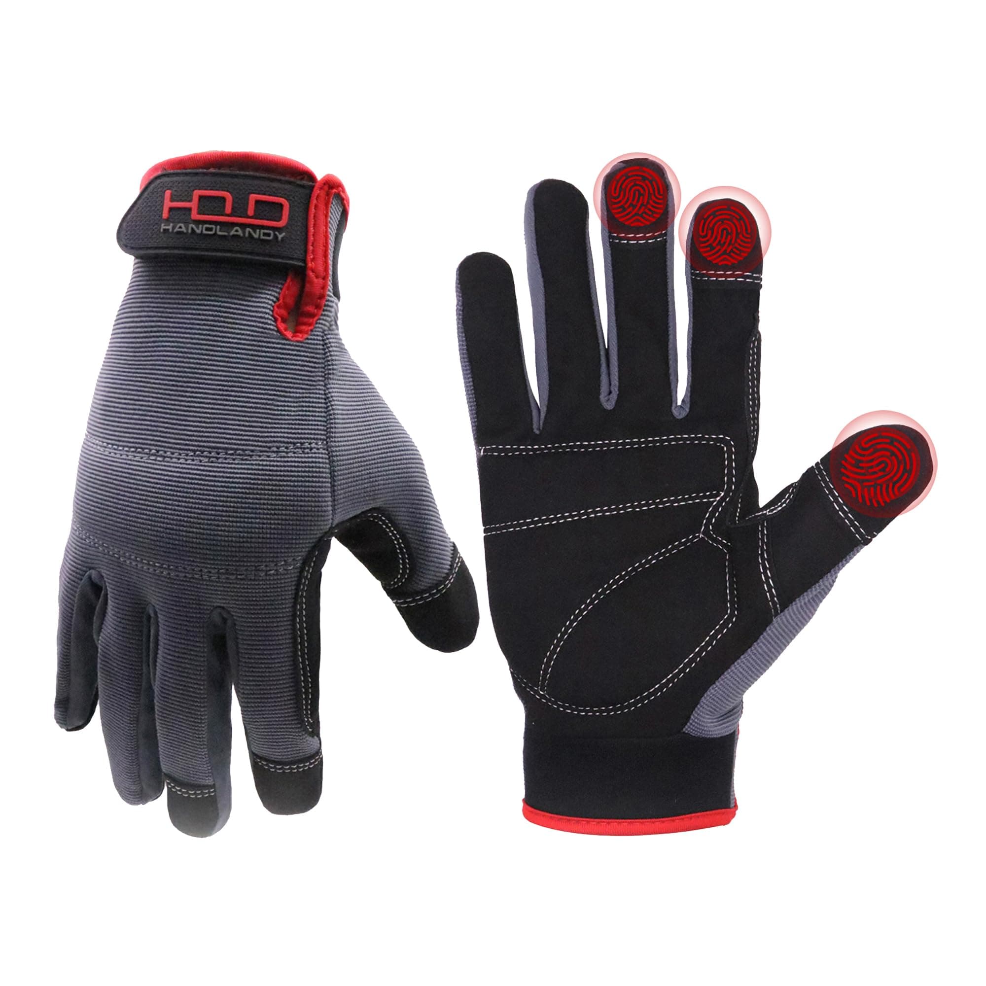 Mens Work Gloves Touch screen, Flexible Breathable Utility Gloves