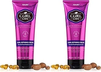 Curl Care Curl Defining Cream for curly hair, vegan formula, cruelty free, color safe, gluten-free, sulfate-free, paraben-free - 1 198 ml Tube (Pack of 2)