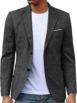 Mens Casual Sport Coat Blazer Two Buttons Lightweight Business Jackets
