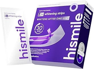 Hismile V34 Whitening Strips, Teeth Whitening Strips, Purple Tooth Whitening, Purple V34 Whitening Strips, Tooth Stain Treatment, Combining Whitening and Colour Correction