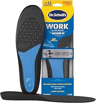 Work All-Day Superior Comfort Insoles (with) Massaging Gel, Women, 1 Pair, Trim to Fit