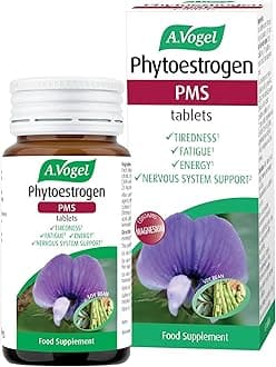 A.Vogel Phytoestrogen PMS Tablets | PMS Supplement for Women | Fatigue & Tiredness Supplement | Soy Isoflavones, Magnesium & Hibiscus | 1 Months Supply