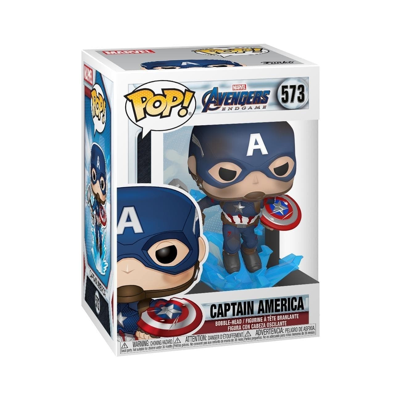 Pop! Marvel: Avengers Endgame - Captain America With Broken Shield & Mjolnir - Collectable Vinyl Figure - Gift Idea - Official Merchandise - Toys for Kids & Adults - Movies Fans