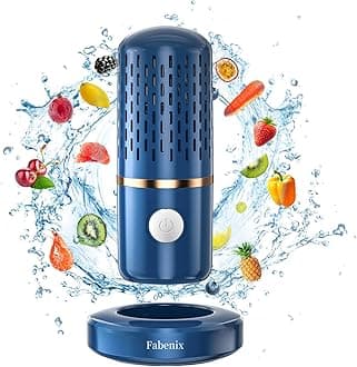 Fruit and Vegetable Cleaning Machine, USB Wireless Food Purifier, Cleaner Device for Washing Fruits, Vegetables, Rice, Meat and Tableware (Blue)