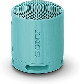Sony SRS-XB100 Wireless Bluetooth Portable Lightweight Super-Compact Travel Speaker, Extra-Durable IP67 Waterproof & Dustproof, 16 Hour Battery, Versatile Strap, and Hands-Free Calling, Blue New
