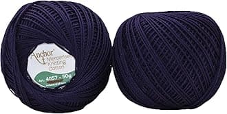 HUNNY- BUNCH® Premium Anchor Mercerised Knitting Crochet Cotton Thread Yarn Balls for Knitting, Weaving, Embroidery, DIY and Craft Making (Art. 4057) 50G - Pack of 1 (127)