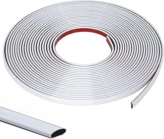 9.8 Ft Peel and Stick Trim, Shiny White Waterproof Molding Trim for Walls Edges, Borders, Window Frames, Backsplash Tiles, Flexible and Self Adhesive Trim