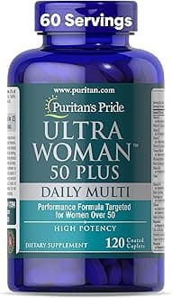 Ultra Woman 50 Plus High Potency Performance Time Release Daily Multivitamin with Zinc, Dietary Supplement for Healthy Aging & Cellular Energy Production, 2 Month Supply, 120 Count