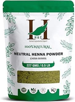 H&C 100% Pure Organically Grown Neutral Henna Powder/Colorless Henna/Senna Powder/Cassia Obovata (227g / (1/2 lb) / 8 ounces) For conditioning your hair without coloring.